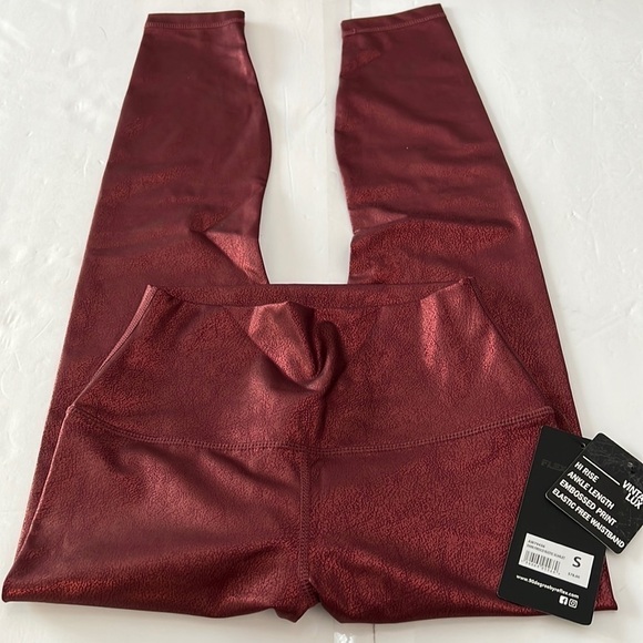 90 Degree By Reflex Pants - 90 Degrees by Reflex Lux Rustic Scarlet Hi Rise Ankle Leggings Smal…